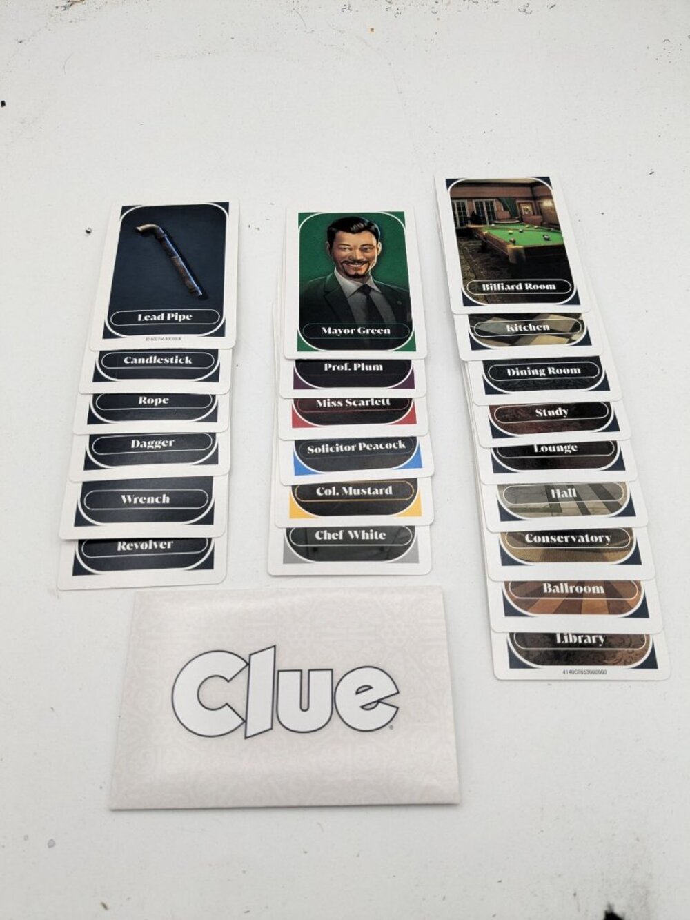 Clue Board Game Replacement Parts Cards Weapons Suspects Rooms 2023